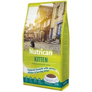 Nutrican Kitten, Hrană premium completă cu pui si hering pentru pisici junioare, 10 KG/2 KG. CADOU.