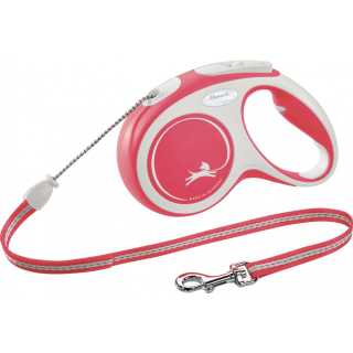 Lesa Retractabila Flexi Snur New COMFORT M 5 m ROSU 213003