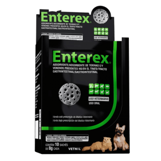 Vetnil Absorbant al toxinelor și otrăvurilor prezente în tractul gastrointestinal, Enterex® 10 PLICURI, 8G