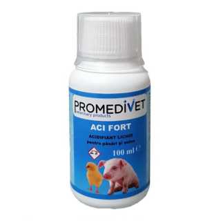 PromediVet Solutie Acidifianta Pasari si Suine, Aci Fort Acidifiant, 100 ml