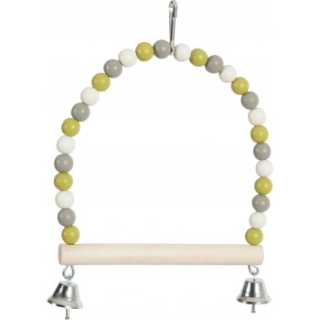 Balansoar din lemn cu bile color si clopotei Zolux