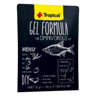 Tropical Hrana pentru pesti omnivori, Tropical Gel Formula, SET 4 X Plic 35 GR.