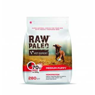 HRANA USCATA, RAW PALEO VITA, PUPPY, RASE MEDII, 280G