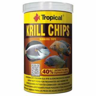 Tropical Hrană cu unconținut ridicat de Krill Antarctic până la 40 %), KRILL CHIPS Tropical Fish, 250ml/ 125 Gr.