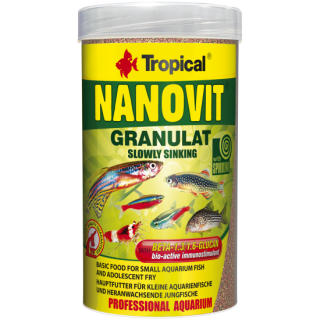 Tropical Hrana pentru pesti mici de acvariu si alevini, MIKRO-VIT NANOVIT granulat Tropical Fish, 100ml, 70 GR.