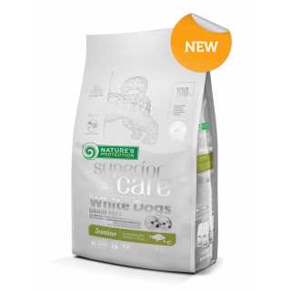 Nature's Protection Superior Care, Blana ALBA, Grain Free, cu PESTE ALB, JUNIOR Small&Mini Breeds 10 Kg