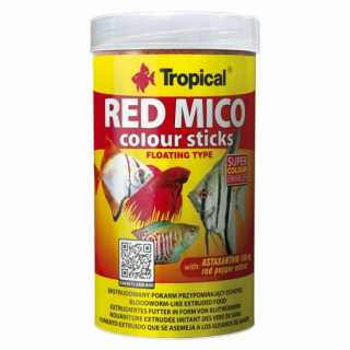 Tropical Hrană colorată de bază pentru pești aurii și koi care trăiesc atâtîn acvarii, cât și în iazuri, RED MICO COLOUR STICKS Tropical Fish, 100ml/32 GR.