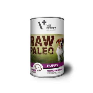 HRANA UMEDA PENTRU CAINI, RAW PALEO PUPPY, CARNE DE MIEL 800 G