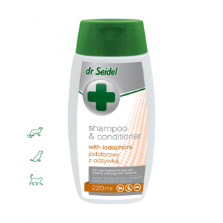 SAMPON SI BALSAM IODOFOR DERMATOLOGIC CU CLORHEXIDINA 4%, DR. SEIDEL, 200ML