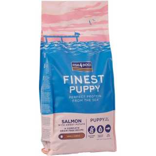 Finest PUPPY SOMON şi Cartofi dulci, TALIE MICA Kibble FISH4DOGS 6 KG.