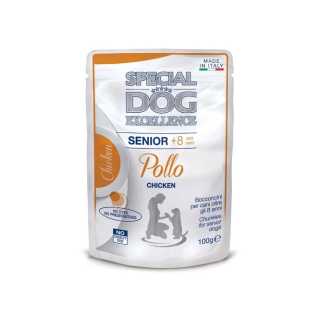 Monge Hrana Umeda Pentru Caini Senior 8+, cu Pui delicios, Special Dog Excellence, Set 6 Plicuri X 100 GR.