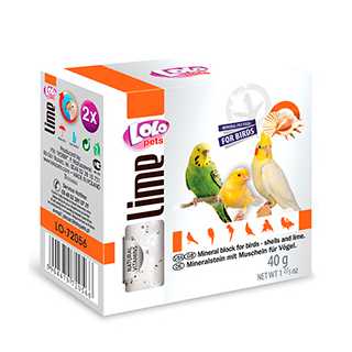 Inimi de Calcar Lolo pentru păsări cu aromă de mere, 35 g