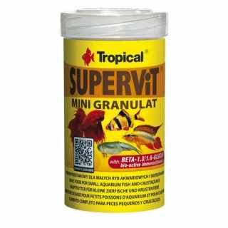 Tropical Hrană pești omnivori sau crustacea, SUPERVIT mini granulat, Tropical Fish, 250ml/ 162.5 GR.