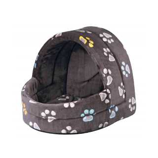 Trixie Culcus Pufos Jimmy, Caini si Pisici, cu Pernita Reversibila, Maro Taupe, Dimensiune 40x35x35 cm,