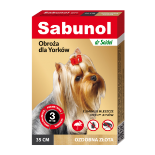 DR.Seidel Zgarda antiparazitara caini, SABUNOL DOG GPI, 2-10 KG., Gold 35 cm
